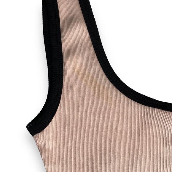 Guess Pink Ribbed Tank Body Suit Small - Picture 2 of 6